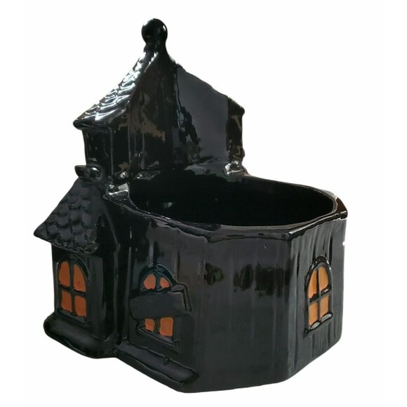 New Yankee Candle Haunted House Jar Holder Boney Bunch Halloween Ceramic 2021 - Picture 6 of 16